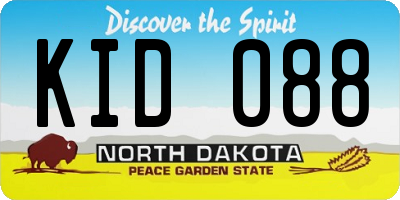 ND license plate KID088
