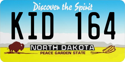 ND license plate KID164