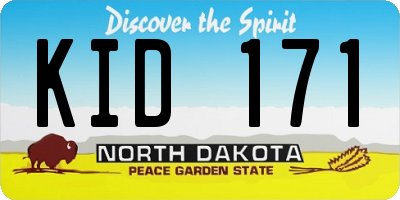ND license plate KID171