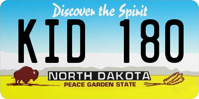 ND license plate KID180