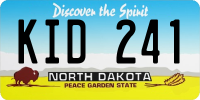 ND license plate KID241