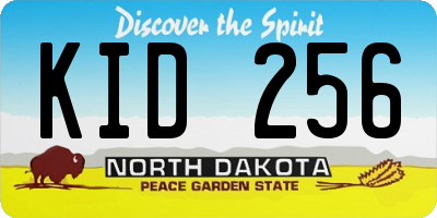 ND license plate KID256