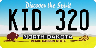 ND license plate KID320
