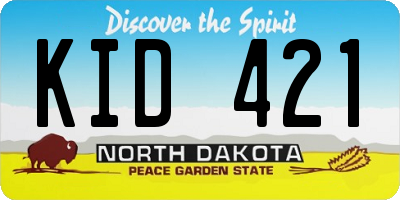 ND license plate KID421