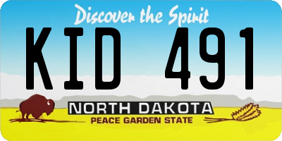 ND license plate KID491