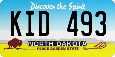 ND license plate KID493