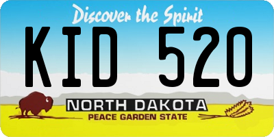 ND license plate KID520
