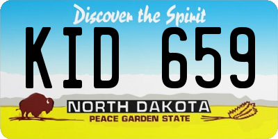 ND license plate KID659