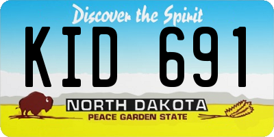 ND license plate KID691