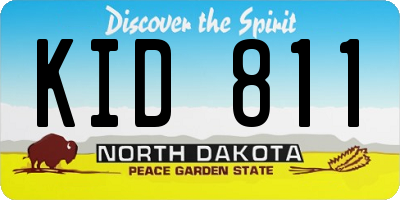 ND license plate KID811