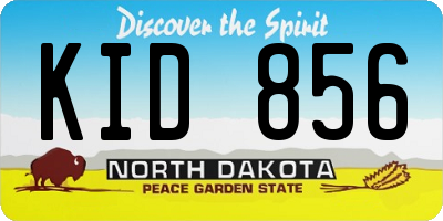 ND license plate KID856