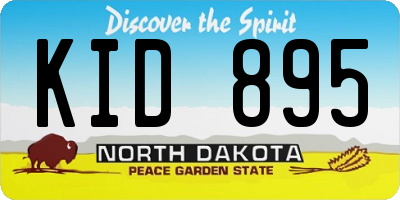 ND license plate KID895