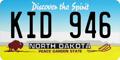 ND license plate KID946