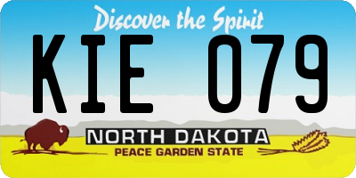 ND license plate KIE079