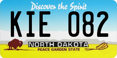 ND license plate KIE082