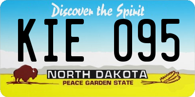 ND license plate KIE095