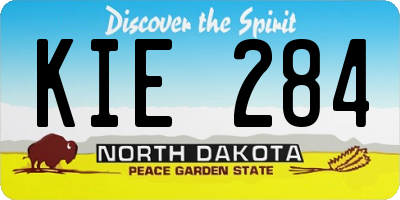 ND license plate KIE284