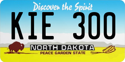 ND license plate KIE300