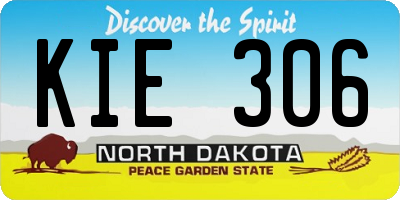 ND license plate KIE306