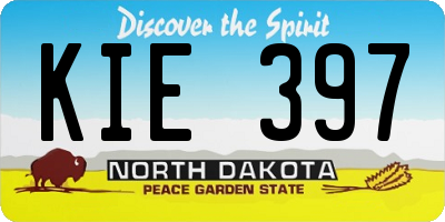 ND license plate KIE397