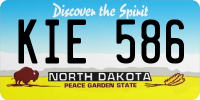 ND license plate KIE586