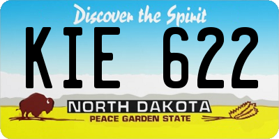 ND license plate KIE622