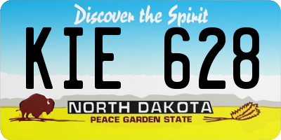 ND license plate KIE628