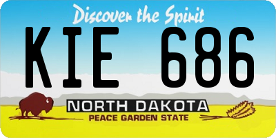 ND license plate KIE686