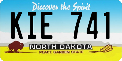 ND license plate KIE741