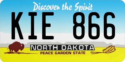 ND license plate KIE866
