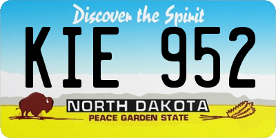 ND license plate KIE952