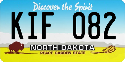ND license plate KIF082