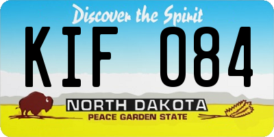 ND license plate KIF084