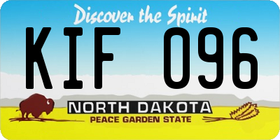 ND license plate KIF096