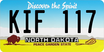 ND license plate KIF117