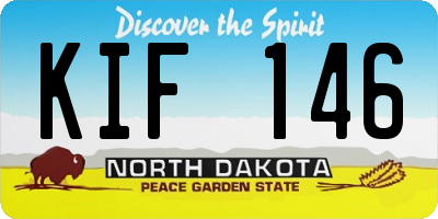 ND license plate KIF146
