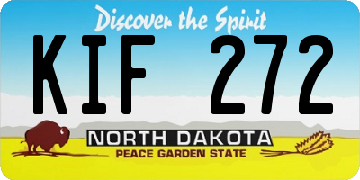 ND license plate KIF272