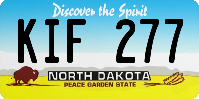 ND license plate KIF277