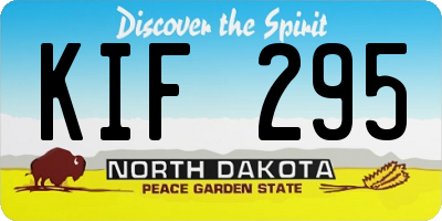 ND license plate KIF295