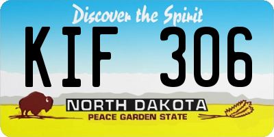 ND license plate KIF306