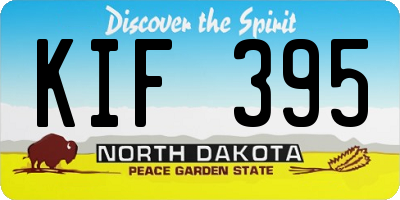 ND license plate KIF395