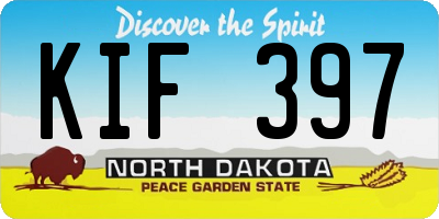 ND license plate KIF397