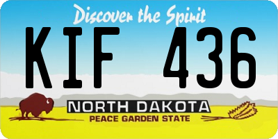 ND license plate KIF436