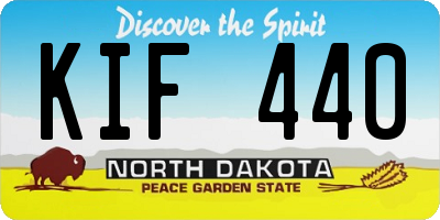 ND license plate KIF440