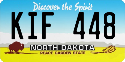 ND license plate KIF448