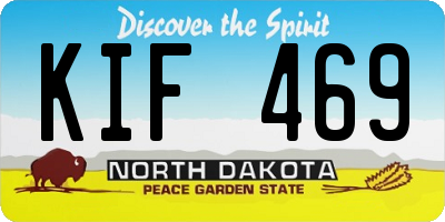 ND license plate KIF469