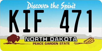ND license plate KIF471