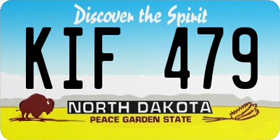 ND license plate KIF479