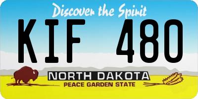 ND license plate KIF480