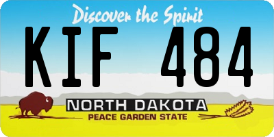 ND license plate KIF484